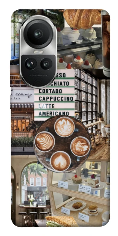 Чохол на Oppo Reno 10 Coffee collage ver.5 фото 1 з 1