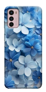 Чехол на Motorola Moto G42 Синие цветы фото 1 из 1