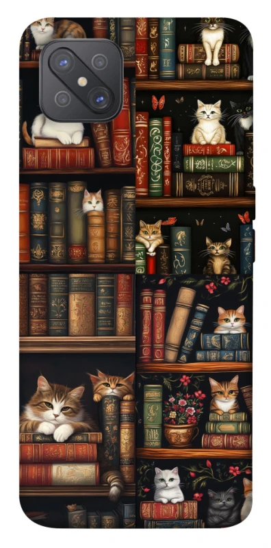 Чохол на Oppo A92s Cats & Books фото 1 з 1