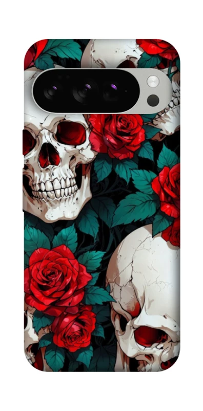Чохол на Google Pixel 10 Pro skull and rose фото 1 з 1