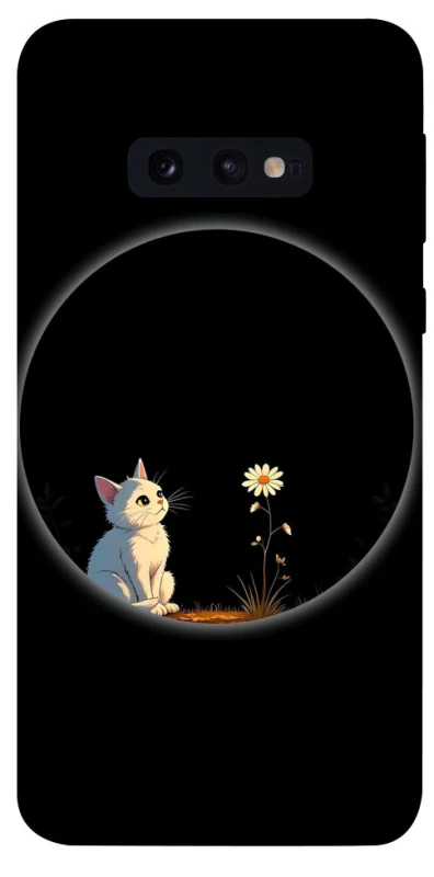 Чохол на Samsung Galaxy S10e Cat and flower фото 1 з 1