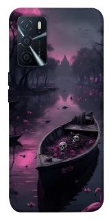 Чехол на Oppo A16s / A16 Boat and flamingo фото 1 из 1