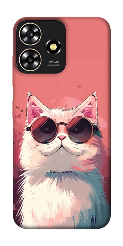 Чохол на ZTE Blade A73 4G Сat with glasses фото 1 з 1