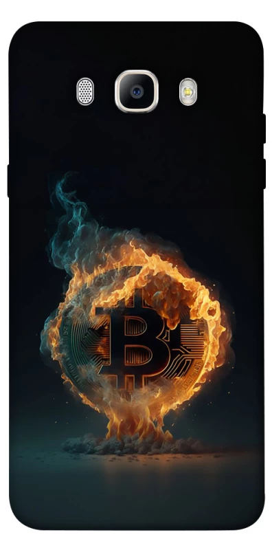 Чехол на Samsung J710F Galaxy J7 (2016) Fire Bitcoin фото 1 из 1