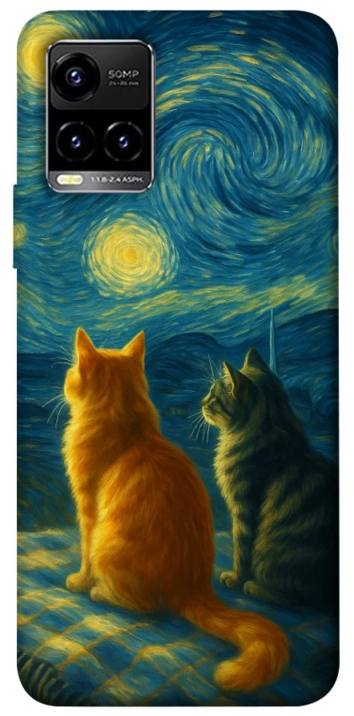 Чохол на Vivo Y21 / Y33s Cats under the stars фото 1 з 1
