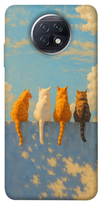 Чохол на Xiaomi Redmi Note 9 5G / Note 9T cats on wall фото 1 з 1