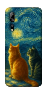 Чохол на ZTE Axon 10 Pro Cats under the stars фото 1 Чохол на ZTE Axon 10 Pro Cats under the stars фото 1 з 1