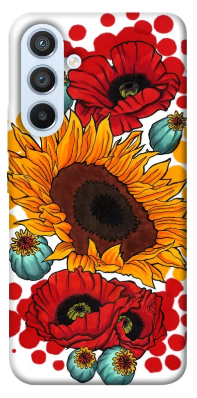 Чохол на Samsung Galaxy A54 5G Соняшники та маки фото 1 з 1