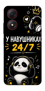 Чехол на ZTE Blade A34 4G У навушниках 24/7 фото 1 из 1