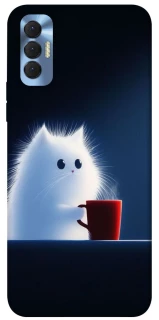 Чехол на TECNO Spark 8P Чехол кот с кофе фото 1 из 1