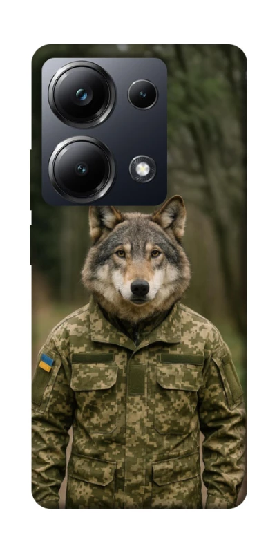 Чохол на Xiaomi Poco M6 Pro 4G Вовк захисник фото 1 з 1