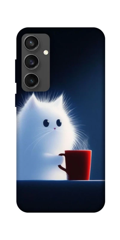 Чохол на Samsung Galaxy S24 FE Чохол кіт з кавою фото 1 з 1