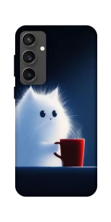 Чехол на Samsung Galaxy S24 FE Чехол кот с кофе фото 1 из 1
