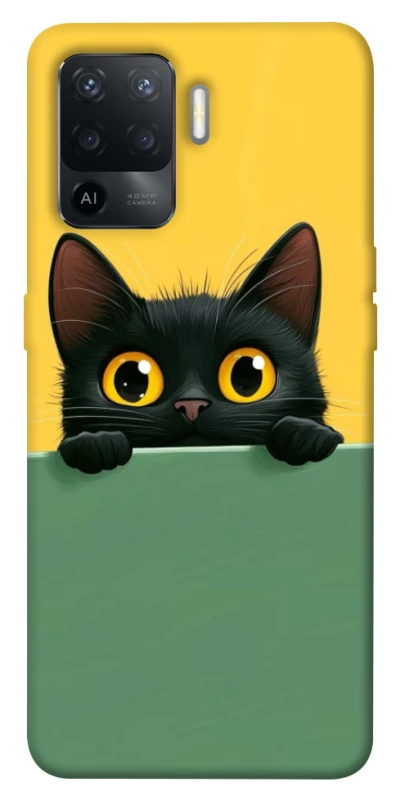 Чохол на Oppo Reno 5 Lite Black cat v2 фото 1 з 1