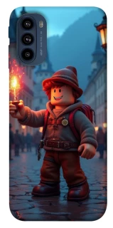 Чехол на Motorola Moto G41 Roblox Fire Logo Blue Flames фото 1 из 1