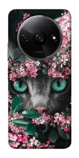 Чохол на Xiaomi Redmi A3 Кіт в квітах фото 1 з 1