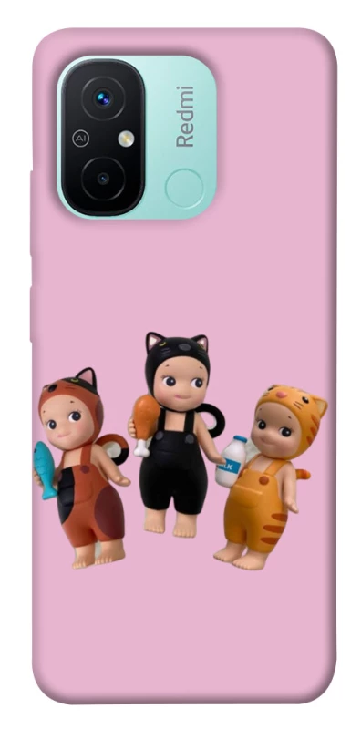 Чохол на Xiaomi Redmi 12C / Poco C55 Cat Cafe Trio фото 1 з 1