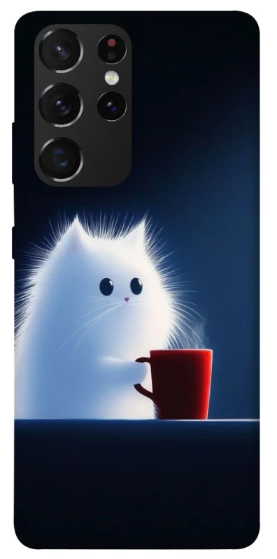 Чохол на Samsung Galaxy S21 Ultra Чохол кіт з кавою фото 1 з 1