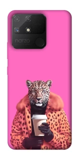 Чохол на Realme Narzo 50A Леопард з кавою фото 1 з 1