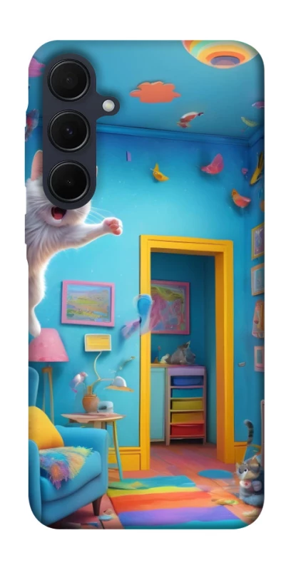 Чохол на Samsung Galaxy A55 crazy cat фото 1 з 1
