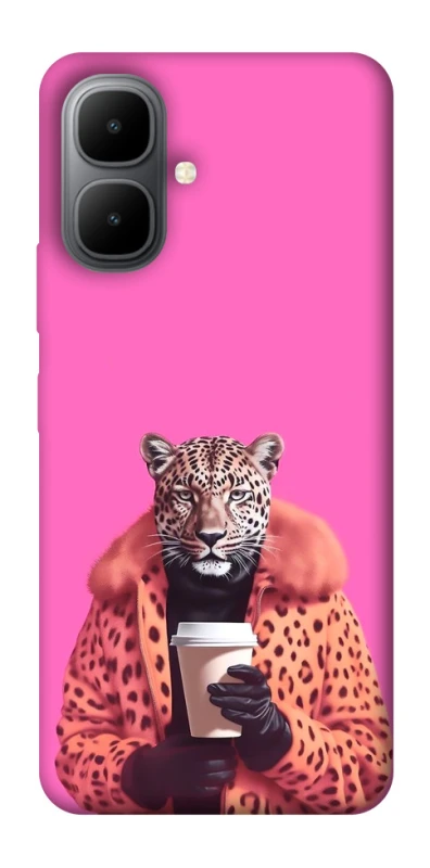 Чехол на Infinix Smart 10 Леопард с кофе фото 1 из 1