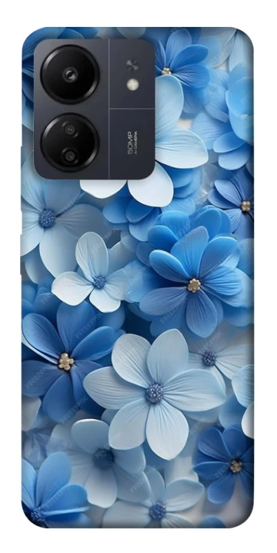 Чехол на Xiaomi Redmi 13C Синие цветы фото 1 из 1