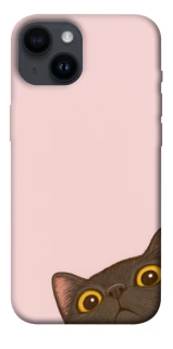 Чохол на Apple iPhone 14 (6.1") Peeping cat фото 1 з 1