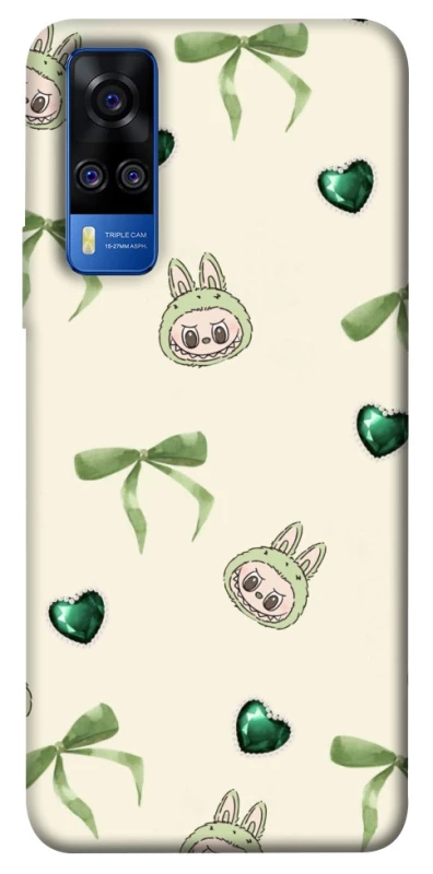 Чохол на Vivo Y51a Labubu Green Heart фото 1 з 1
