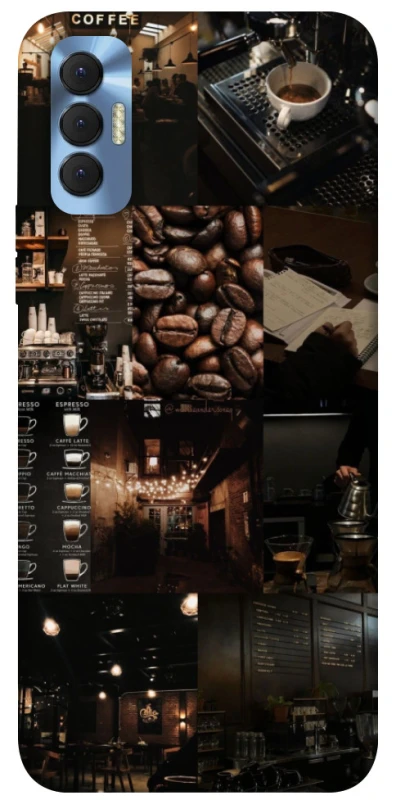 Чехол на TECNO Spark 8P Coffee collage ver.1 фото 1 из 1