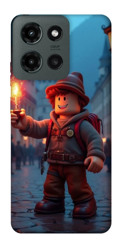 Чохол на Motorola Moto G Power (2025) Roblox Fire Logo Blue Flames фото 1 з 1