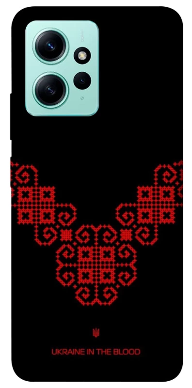 Чохол на Xiaomi Redmi Note 12 4G Чорно-червона вишиванка фото 1 з 1