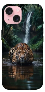 Чехол на Apple iPhone 15 (6.1") Leopard in water фото 1 из 1