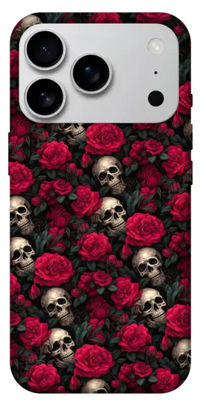 Чехол на Apple iPhone 18 Pro Max Черепа и розы фото 1 из 1
