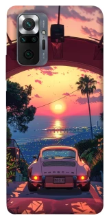 Чехол на Xiaomi Redmi Note 10 Pro Porsche at sunset фото 1 из 1