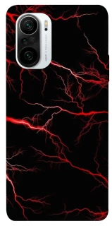 Чехол на Xiaomi Redmi K40 / K40 Pro / K40 Pro+ / Poco F3 Красная молния фото 1 из 1