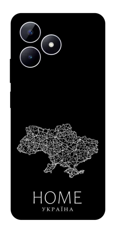 Чохол на Realme Note 50 5G Ukraine black map фото 1 з 1