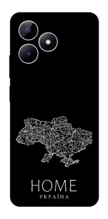 Чохол на Realme Note 50 5G Ukraine black map фото 1 з 1
