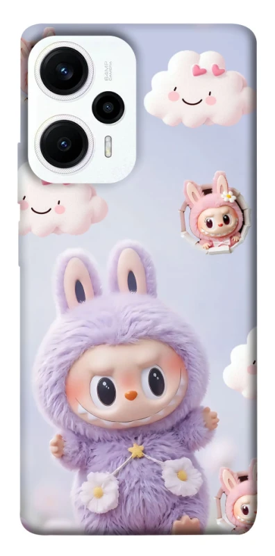 Чохол на Xiaomi Poco F5 / Note 12 Turbo Labubu & clouds фото 1 з 1