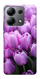 Чехол на Xiaomi Redmi Note 13 4G Фиолетовые тюльпаны фото 1 из 1