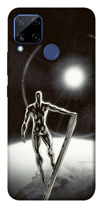 Чехол на Realme C15 Серебряный сёрфер фото 1 из 1