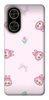 Чехол на Xiaomi Poco C71 Labubu Flower фото 1 из 1