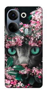 Чохол на TECNO Camon 20 Pro (CK7n) Кіт в квітах фото 1 з 1