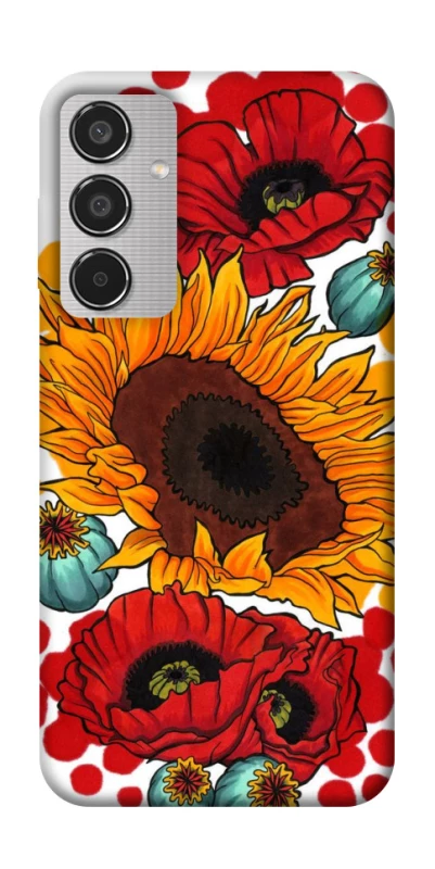 Чохол на Samsung Galaxy M35 Соняшники та маки фото 1 з 1