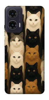 Чехол на Motorola Moto G35 Colorful Cat Collage фото 1 Чехол на Motorola Moto G35 Colorful Cat Collage фото 1 из 1