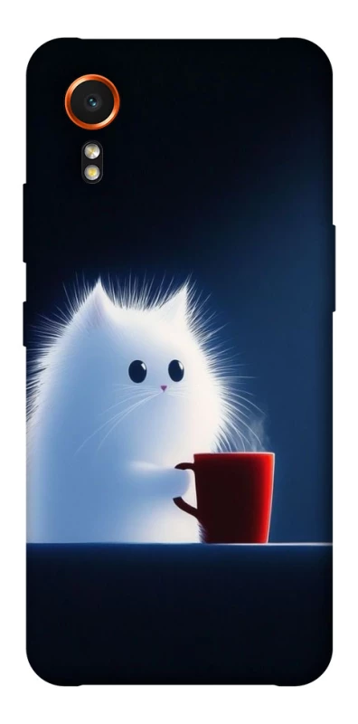 Чохол на Samsung Galaxy Xcover7 Чохол кіт з кавою фото 1 з 1