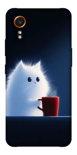 Чехол на Samsung Galaxy Xcover7 Чехол кот с кофе фото 1 из 1