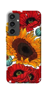 Чехол на Samsung Galaxy S24 FE Подсолнечники и маки фото 1 из 1
