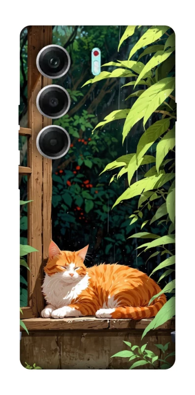 Чехол на Tecno Camon 40 Pro red cat фото 1 из 1