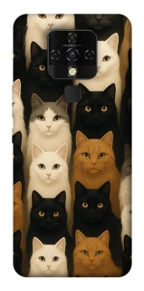 Чехол на TECNO Camon 16 SE Colorful Cat Collage фото 1 Чехол на TECNO Camon 16 SE Colorful Cat Collage фото 1 из 1