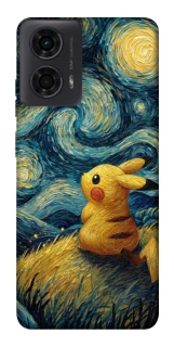Чехол на Motorola Moto G04 Pikachu and Van Gogh фото 1 из 1
